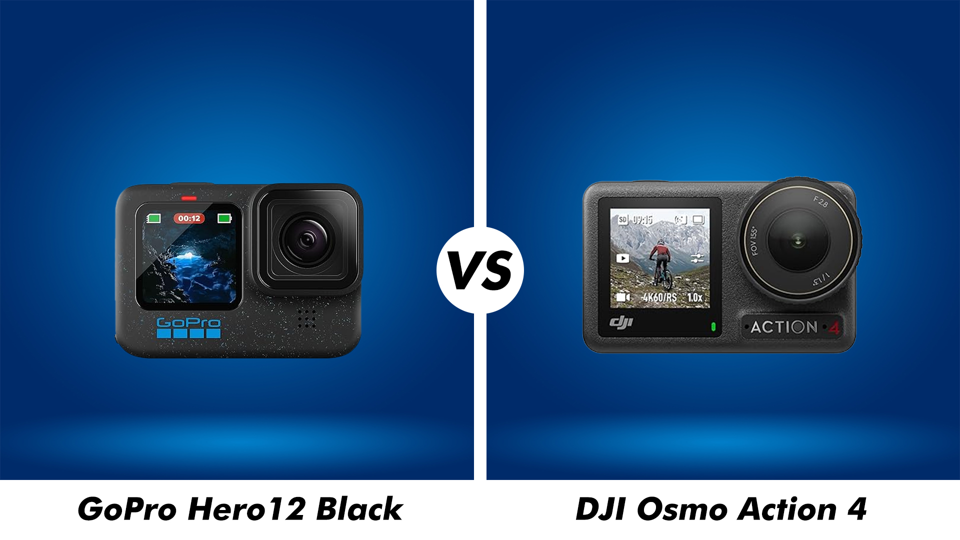 GoPro Hero12 Black vs DJI Osmo Action 4 - Which Action Camera Should You Choose in 2025